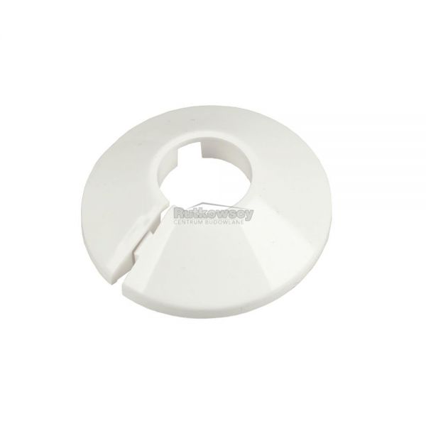 Rozeta maskująca dzielona 18 mm plastikowa biała