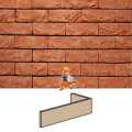 PŁYTKA KĄTOWA KLINKIEROWA ORANGE 30 DF 210x100x65X20 MM RĘCZNIE FORMOWANA FIRMY VANDERSANDEN