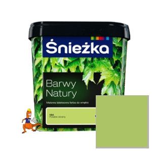 FARBA LATEKSOWA BARWY NATURY Z DODATKIEM TEFLON KOLOR ZIELONA HERBATA 5L FIRMY ŚNIEŻKA 