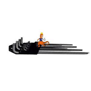 KLUCZE TORX Z OTWOREM PREMIUM KRÓTKIE T10-T50MM 9-EL FIRMA STALCO (S-48317)