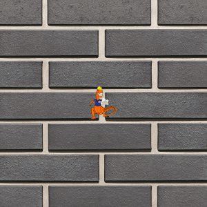 CEGŁA KLINKIEROWA PERFOROWANA KOLOR TYTAN N RF 250x120x65 MM FIRMY CRH KLINKIER