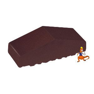 KSZTAŁTKA OGRODZENIOWA KLINKIEROWA KOLOR KARMAZYNOWA WYSPA (07) KO 180/120x65x58 MM OSTRA PEŁNA FIRMY KLINKIER PRZYSUCHA