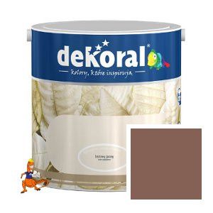 FARBA AKRYLIT W KOLOR KAWOWA PRALINKA LATEKSOWA ODPORNA NA SZOROWANIE 2,5L FIRMY DEKORAL