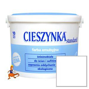 CIESZYNKA STANDARD FARBA AKRYLOWA DO ŚCIAN I SUFITÓW KOLOR BIAŁY 10L