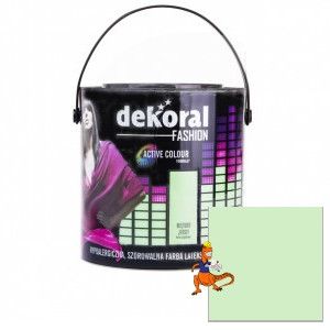 HYPOALERGICZNA SZOROWALNA FARBA LATEKSOWA KOLOR  MIĘTOWY JERSEY 2,5L FIRMY DEKORAL FASHION STUDIO