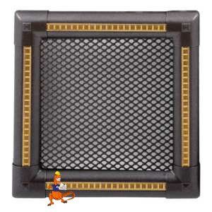 KRATKA KOMINKOWA EXCLUSIVE 160x160MM GRAFIT MOSIĄDZ PATYNA PARKANEX