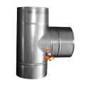 TRÓJNIK 90 STOPNI STALOWY SPALINOWY KWASOODPORNY I ŻAROODPORNY KZS O ŚREDNICY  FI160 KOMINUS